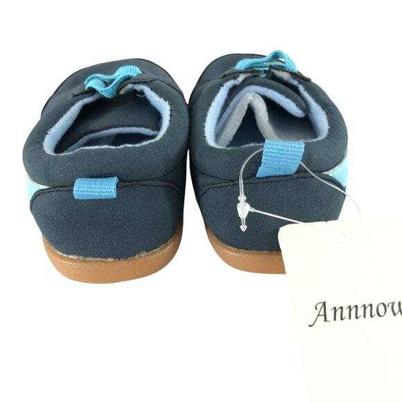 Toddler Boys Sneakers Slip On Faux Leather Navy Blue US Size 5 - Picture 3 of 6